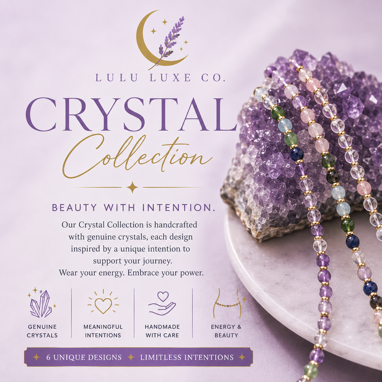 Moonlit Aura Crystal Tie-On Waist Bead | Crystal Collection