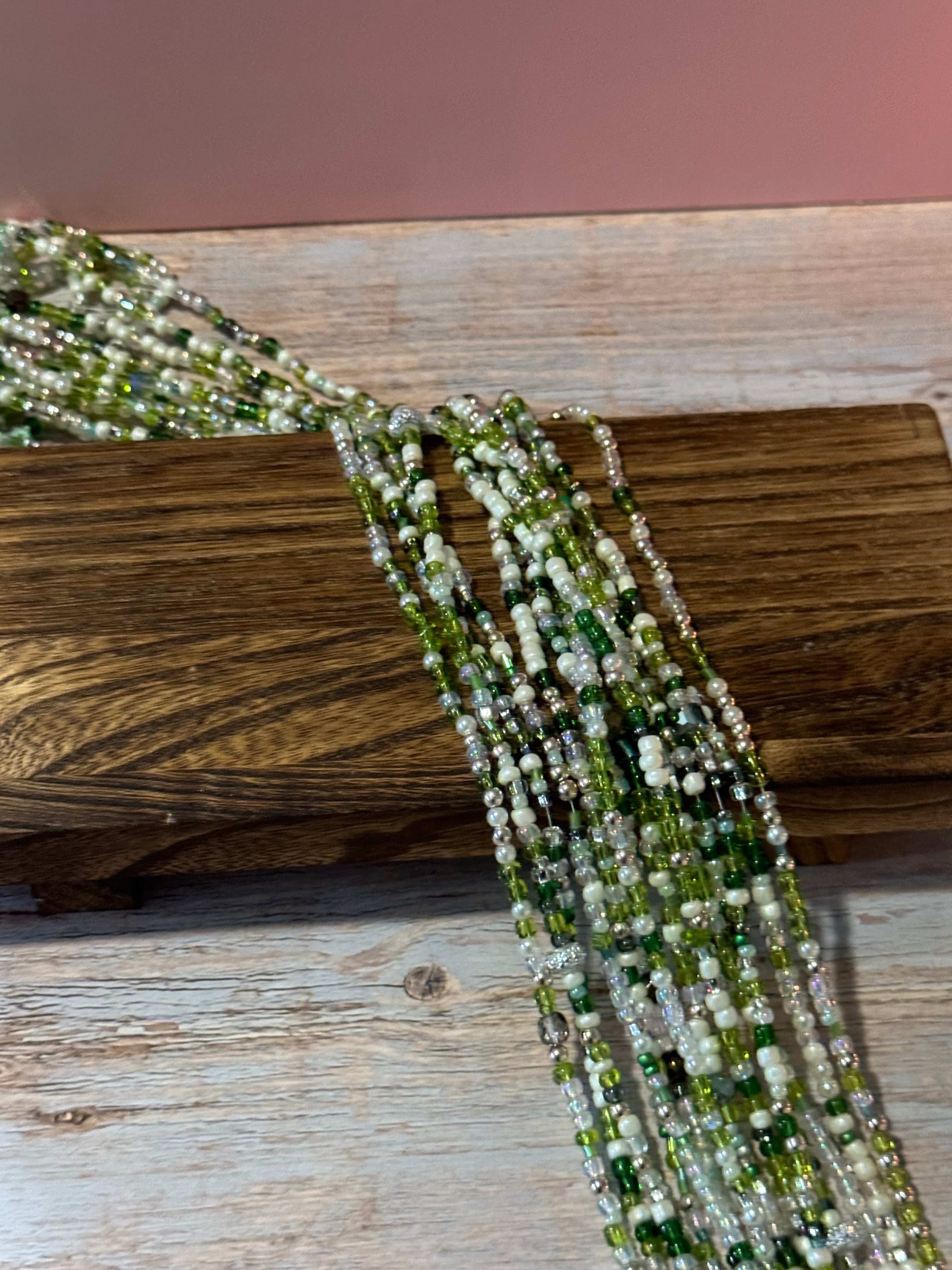 Emerald Garden Tie-On Waist Bead | Classic Collection