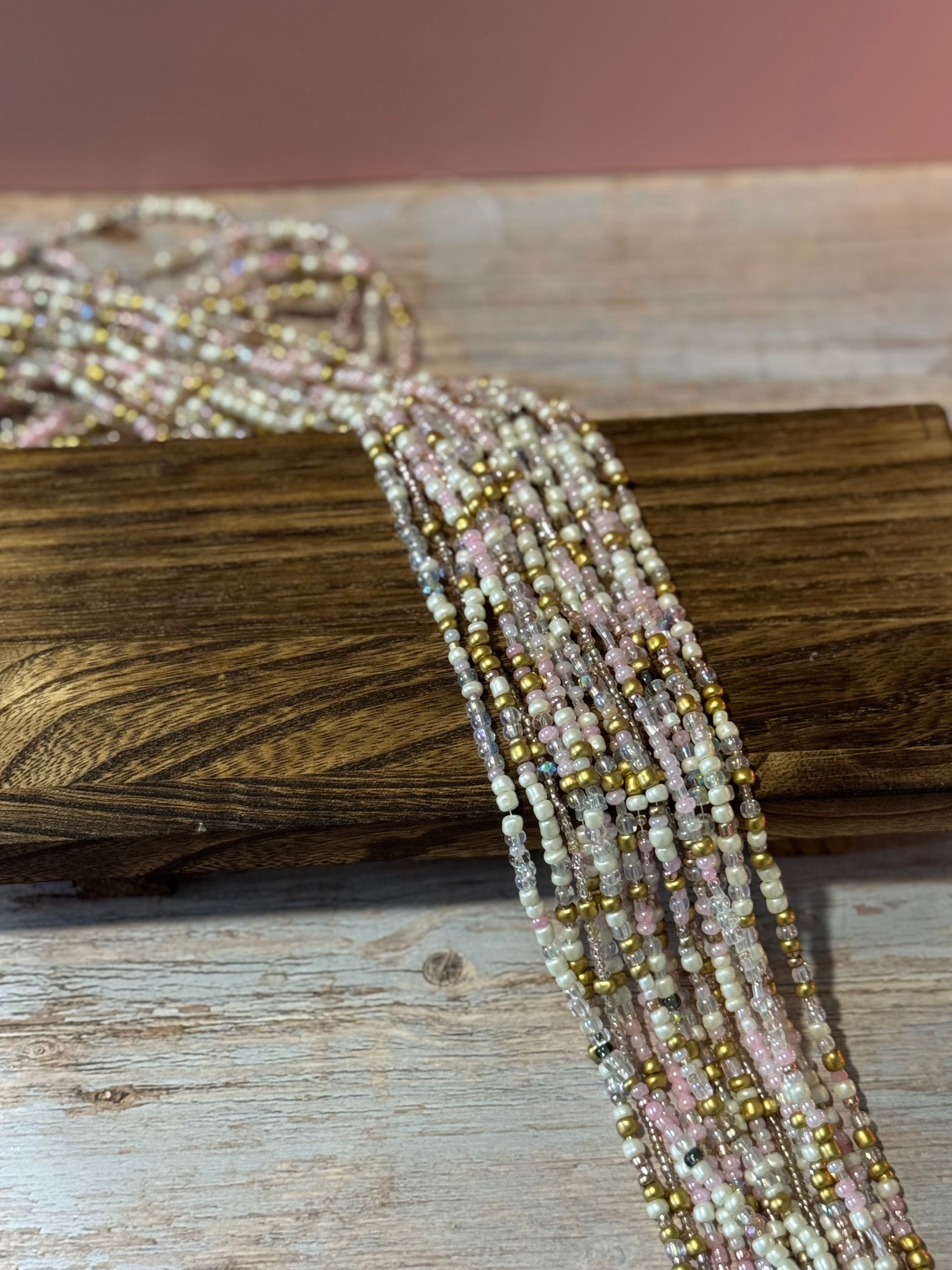 Blush Bloom Tie-On Waist Bead | Classic Collection